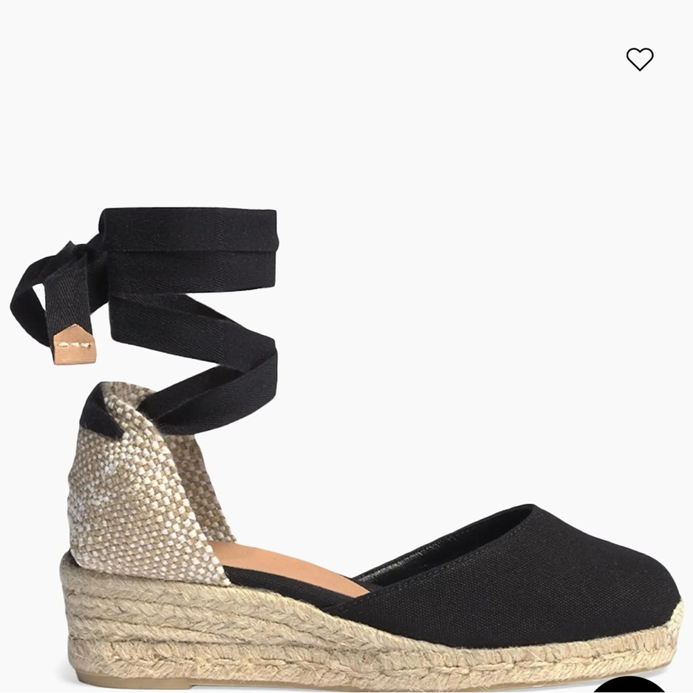 Castaner Black Espadrille Wedge Shoes